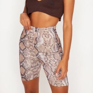 SNAKE SKIN CYCLE SHORTS